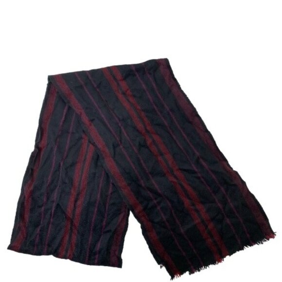 Banana Republic 100% Cashmere Red and Black Rectangle Scarf - Picture 1 of 6